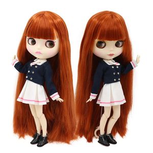 ICY DBS Blyth Doll 16 BJD TOY 30cm Rouge Brun Hair White Skin Corpory Matte Face Girl Gift OB24 Anime Doll 240527