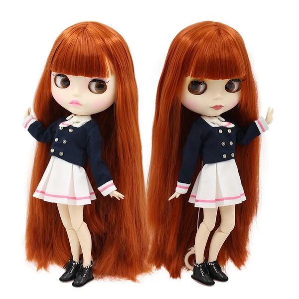 ICY DBS Blyth – poupée 16 bjd, jouet de 30cm, cheveux bruns rouges, peau blanche, corps articulé, visage mat, cadeau pour fille, poupée anime ob24, 240313