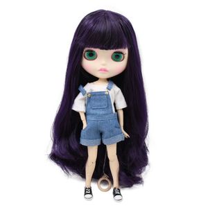ICY DBS Blyth – poupée articulée, peau blanche, visage mat, BL169, cheveux violets, 30cm, 240313