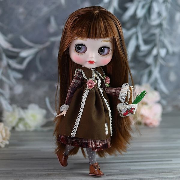 ICY DBS Muñeca Blyth bjd cuerpo articulado piel blanca lindo bollo cara traje 16 juguete 30 cm niña regalo anime 240301