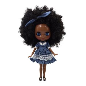 ICY DBS Blyth – poupée super noire, peau noire, cheveux afro, corps articulé, visage brillant, 16 bjd, 30cm, jouet anime 240304