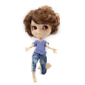 IJzige dbs pop jongen body kort bruin haar zonder make-up witte huid 1/6 30cm LJ201031