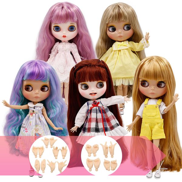 ICY Factory Blyth Doll Joint Body DIY Nude BJD jouets Fashion Dolls fille cadeau Nouvelle offre spéciale en vente avec la main ensemble AB LJ201031