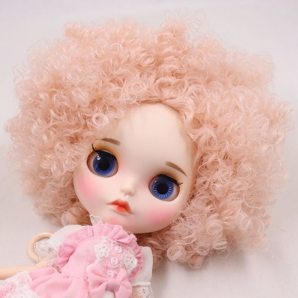 ICY Nude Blyth Doll No. BL2352 Cabello rosa pálido Labios tallados Cara personalizada mate Cuerpo articulado 1/6 bjd LJ201031