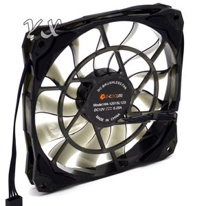 ID-Cooling NO-12015 Mince 15mm Épaisseur 4pin 12cm Ventilateur PWM contrôlé mini boîtier Grand débit d'air 53.6CFM avec caoutchouc De-vibration