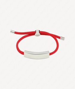 ID Identification Bracelet de charme pour les femmes Fashion 18K Braceux de corde plaquée en or blanc Bracelets personnalisés avec juif9344082