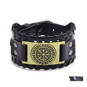 ID Identificatie Punk Style Verstelbare brede pu lederen armbanden Gotische vrouwen Men Alloon Belt Bangle wrap Bangle vrouwelijke sieraden gif otbwm