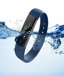ID115 Bracelet intelligent Fitness Tracker montre intelligente compteur de pas activité moniteur de sport Vibration montre-bracelet intelligente pour iPhone Androi2213503