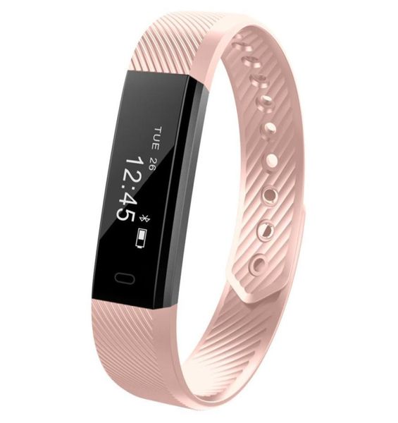 ID115 Bracelet intelligent Fitness Tracker montres intelligentes compteur de pas moniteur d'activité Bracelet intelligent Vibration montre-Bracelet pour IOS Andr1335031