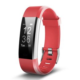 ID115 Plus GPS Smart Armband Hartslag Monitor Waterdicht Smart Horloge Fitness Tracker Smart Polshorloge voor IOS Android iPhone Telefoonhorloge