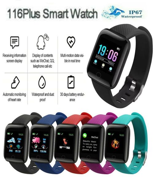 ID116 Plus Smart Watch Color Muestra de pulseras con rastreador de actividades de monitor de frecuencia cardíaca Dispositivo portátil 5148111