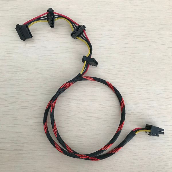 Cable de alimentación IDE Molex Tt TR2 RX 850W ATX MOD 8 pines a 4 pines 18AWG Cable de red de nailon Total 80cm para PC DIY