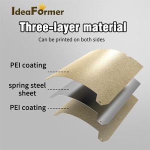 IdeaFormer 235x235mm PEI PEI Flexible amovible Spring Steel Texture Surface Imprimer Plat pour Ender-3 S1 / ENDER 3 S1 PRO / ENDER 5