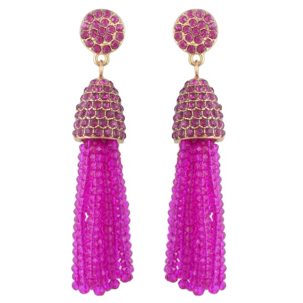 Idealway 3 colores bohemio dorado chapado dhinestone condeaselas de borde caída pendientes accesorios para la fiesta de bodas para mujeres