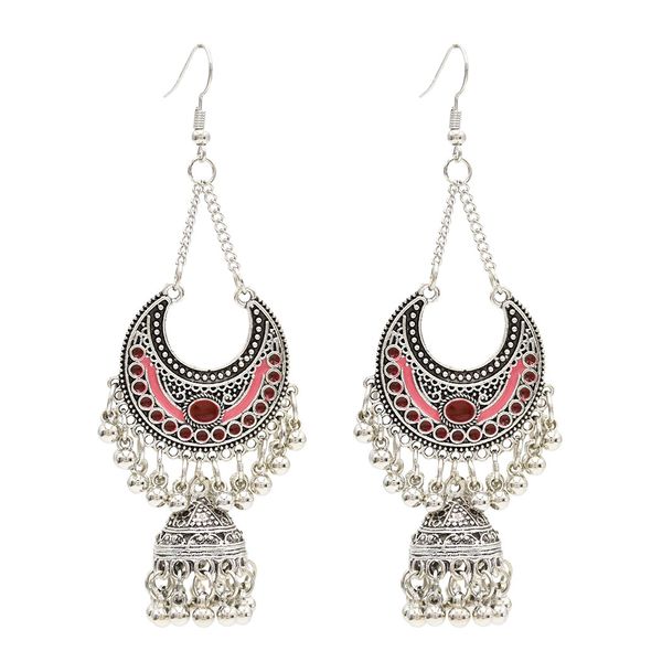 Moda 6 Colors Vintage Silver Tassel Drop Chanding para mujeres Regalo de joyería