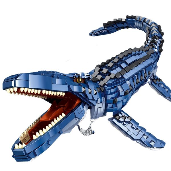 IDEAS Jurassic Dinosaur World Park bloques de construcción Mosasaurus Tyrannosaurus modelo ladrillos DIY juguetes para niños regalos de navidad