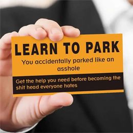 Idiot un "vous park 50pcs / sac comme la carte" Card de violation de stationnement intéressant