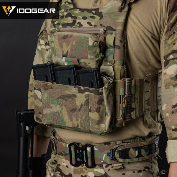 Idogear Tactical Dope Front Vild Pouch W / mag Pouch Kangaroo Pocket Full Set Mc