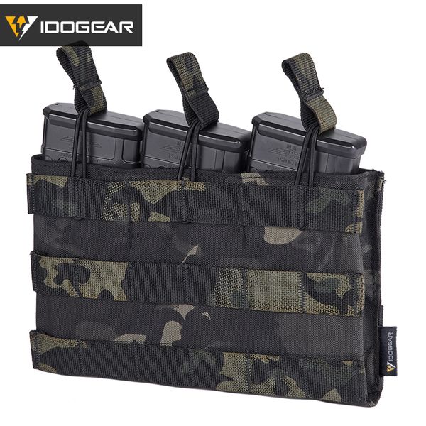 IDOGEAR triple revista bolsa 5.56 Mag Pouch Mag Open Top Gear Wargame Tactical Molle Mag Pouch 3526