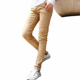 Idopy Mens Fi Denim Crayon Pantalon Skinny Kaki Élastique Déchiré Mer Délavé Slim Fit Lg Jeans Pantalon Pour Jeune Homme 28He #