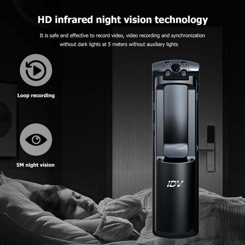 IDV-L01 FHD 1080P Мини-видеорегистратор ИК-камера ночного видения Нательная камера Диктофон Умная домашняя камера безопасности