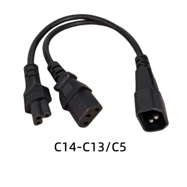IEC 320 C14 Male Plug à 2xc13 C5 C7 C8 C13 Cordon d'alimentation de type femelle Femelle, C14 à 2WAY