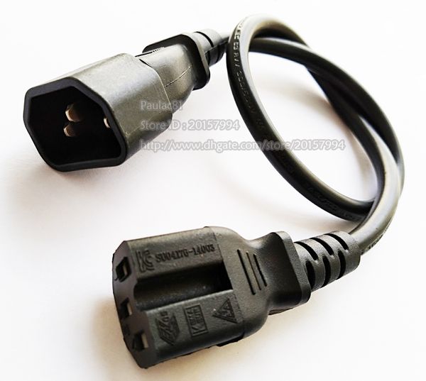 Cordon adaptateur d'alimentation de haute qualité, câble d'extension IEC 320 C14 mâle à C15 femelle pour PDU UPS d'environ 0.5M/5 pièces