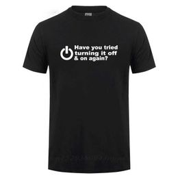 ¿IED apagarlo y poner en camisetas un divertido regalo de cumpleaños para los hombres?Es genial dar una camiseta a los programadores y hackers de Nerds J240506