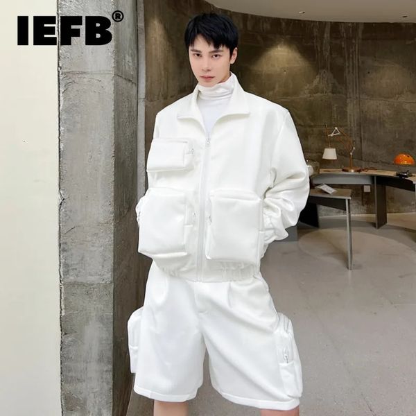 IEFB Autumn Mens sets Threedimensional Large Pocket Twopiece Jacket Trendy Abell Jacket personnalisé Shorts de travail personnalisés 9C1351 240412