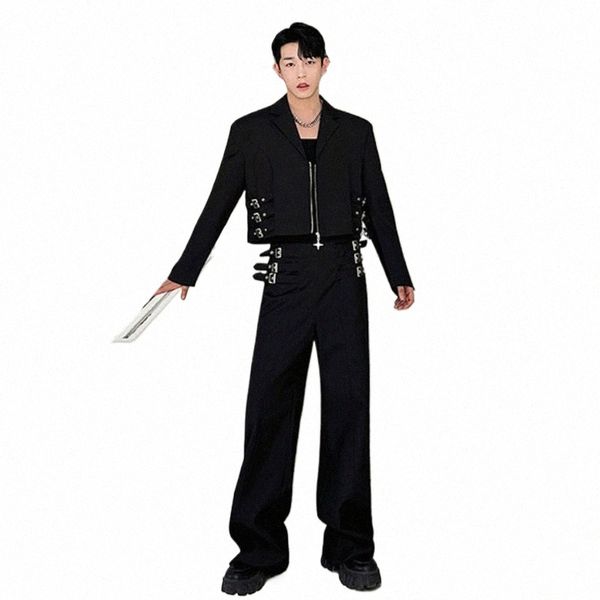 IEFB Autumn New Elegance Men's Blazers Sets Fi Persalien Style coréen Two Piect Controi Contrat Couteau Niche Design 9C1570 86CV #
