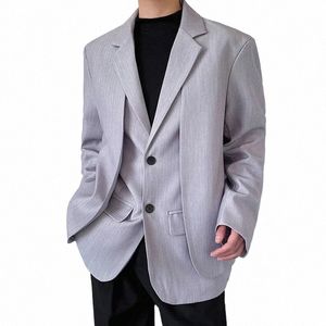 iefb coréen costume veste tendance hommes nouveau Fi double couche épissé conception de niche vêtements décontracté automne mâle blazers 9C1406 09AW #