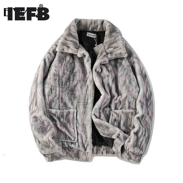 IEFB / Vêtements pour hommes Hip Hop Cuir Impression Manteau en fausse fourrure pour hommes et femmes Jakcet confortable avec poches 19H-a185 210524
