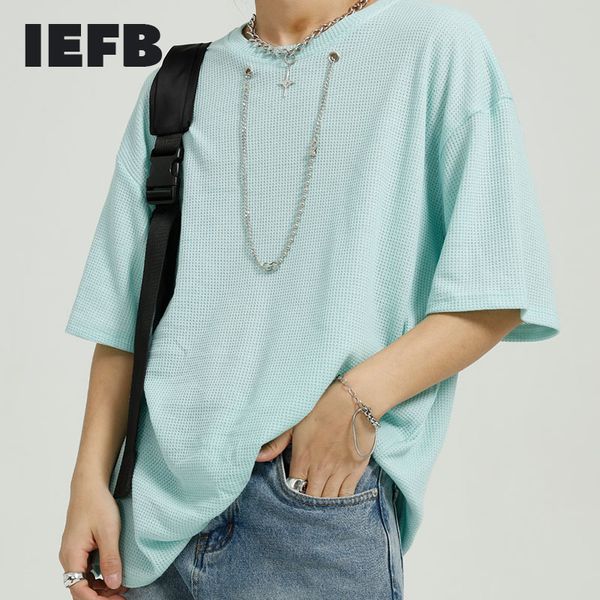 IEFB, camisetas de manga corta de verano para hombre, camiseta a la moda para hombre, ropa de calle, diseño de cadena, Tops sueltos 9Y6177 210524