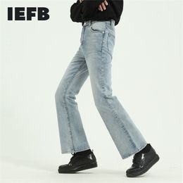 IEFB Heren WEA High Street Hip Hop Casual Flare Jeans Pant Male Japan Korea Vintage Denim Broek Broek Herfst 9Y5329 211108