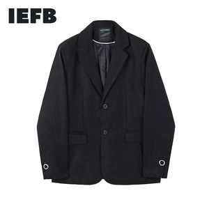 IEFB vêtements pour hommes printemps noir costume décontracté mâle Style coréen à la mode beau simple boutonnage Blazers pour homme 9Y3453 210524