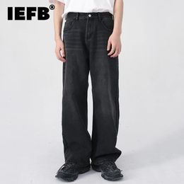 IEFB – jean de personnalité coréenne pour hommes, pantalon droit à jambes larges, mode automne-hiver Vintage, 9A5577 2023, 240311