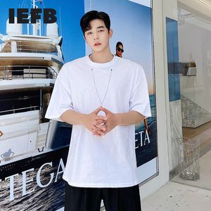 IEFB Verano Coreano Collar personalizado Camiseta Red para hombre Diseño rojo Sentido de camiseta Tendencia H1265 P50 210524