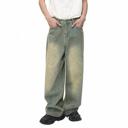 IEFB Vintage Dégradé Baggy Jean Pantalon Tendance Fi Distred Y2K Style Persality Large Jambe Casual Denim Pantalon 9C1149 m1Gd #