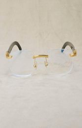 Ienbel Men Frames Glass For Buffalo Horn Crame Femme Decoration Bifocal Reading Glasshes3187616