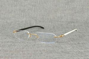 Ienbel bois naturel carré brillant corne de buffle surdimensionné cadre aléatoire pour hommes lire optique ovale oeil verre 5DHO1155750