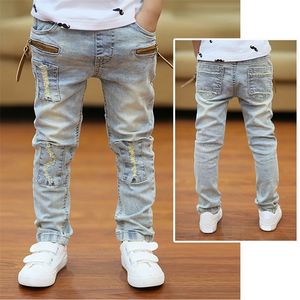 Ienens 5 13y kinderen jongenskleding magere jeans klassieke broek kinderen denim kleding trend lange bodems babyjongen casual broek 220808