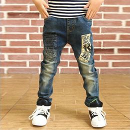 IENENS garçon filles pantalon jean slim taille élastique pantalon 4-13 ans enfants garçons Denim vêtements vêtements bas de sport 240113