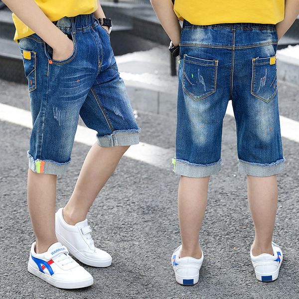 IENENS Enfants Garçons Jeans Shorts Pantalons D'été Enfants Denim Vêtements Capris Droit Cinq Courts Bébé Garçon Pantacourt 220707