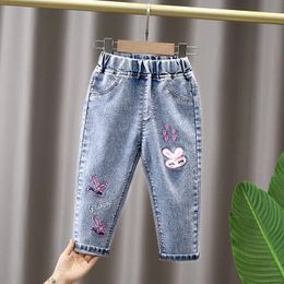 IENENS Kids Baby Meisjes Casual Kleding Jeans Broeken Peuter Baby Denim Kleding Broeken Kinderen Bodems 1 2 3 4 5 6 7 Jaar 240113