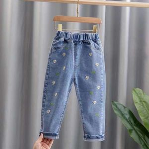 Ienens enfants bébé filles vêtements décontractés jeans pantalon pour tout-petit coussin de jean bébé pantalon enfants bas de fond 1 2 3 4 5 6 7 ans l2405