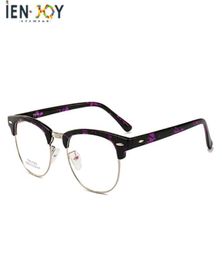 Ienjoy Ronde Metaallegering Bril Merk Been Clear Lenes Retro Mode Bijziendheid Brillen Voor Mannen Vrouwen Gassen Frame Zonnebril1335015