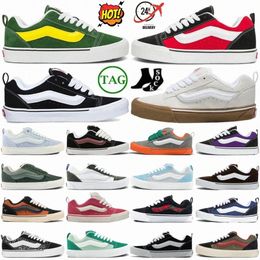 Chaussures de créateurs Knu Skool Platform Sneakers Trainers Black White Navy Off Gum Triple Green Yellow Mega Check Red Brown Casual For Mens Wkatc #