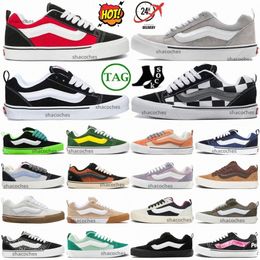 Knu Skool Platform Sneakers Designer Chaussures Trainers Noir blanc marine vert jaune méga chèque rouge brun au large de la gomme triple occasionnel pour hommes wcxd6 #