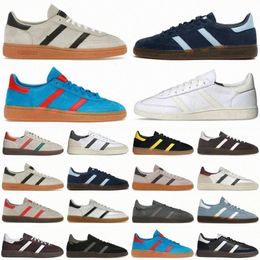 Handball Spezials Designer Chaussures Sneakers Navy Gum Aluminium Bright Red Clear Pink Core Black Flat Cought Formners For Mens and Womz7DB #