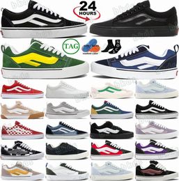 Designer Skool Shoes Kun Sneakers Black White Navy Green Geel Mega Check Bruin Purple Red Off Gum Women Mens Men Men Sport Casual Shoe SGCHT#